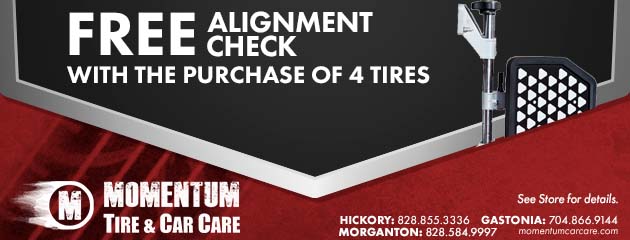 FREE Alignment Check with the purchase of 4 tires Special